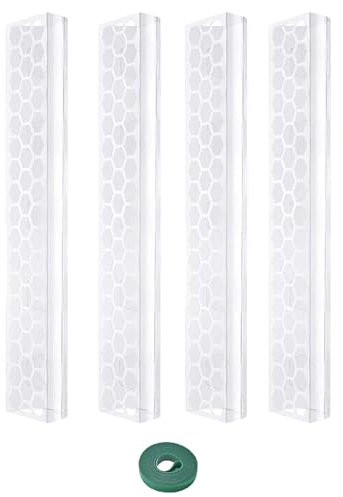 Uoqpty Moosstangen für Monstera, stapelbare 43,2 cm Pflanzenmoosstange, Kletterpflanzenständer, transparente Moosstäbe für Monstera, grüner Efeu, Geldbaumkriecher