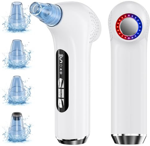 Lrbsule Aspiratore Punti Neri Viso Rimuovi Punti Neri Naso Elettrico Aspira Punti Neri Rimozione Viso Estrattore Pulizia Viso Tramite con Impacco Caldo e Freddo Togli Punti Neri
