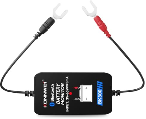 Shkalacar BK300 trådlös batterimonitor och smart elektrisk testare BT 5.0 för 12V 24V litiumbatterier, vågladdningsmaterial tändningstest och