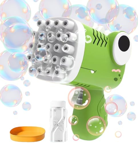 Bubble Machine, Dinosaur Bubble Gun for Toddlers, Automatic Bubble Machine, Perfect Toy for Kids, Ideal for Indoor and Outdoor Wedding Parties, Great Gift