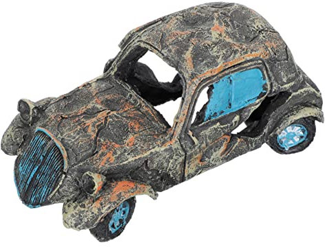 Kisangel Decorazione per Acquario Forma di Automobile Resinato Ornamento Creativo per Pesci e Paesaggio Marino Forniture per Acquario Resistente e Sicuro per La qualità