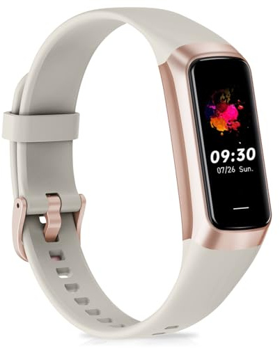 Fitness Tracker Activity Trackers 1.10''AMOLED Touch Color Screen, Step Counter with 24/7 Heart Rate Blood Pressure Blood Oxygen Sleep Monitor, Calorie Pedometer Health Smart Watch for Women Men