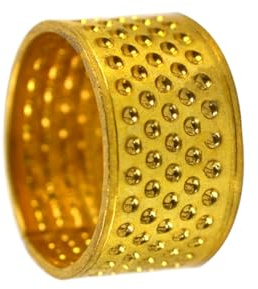 Cabilock Set da 20 Pezzi di Ditale per Cucito Fai da Te Anello Protezione per Le Dita Antiscivolo Dorato Regolabile per Quilting e Riparazioni di Tela e Pelle