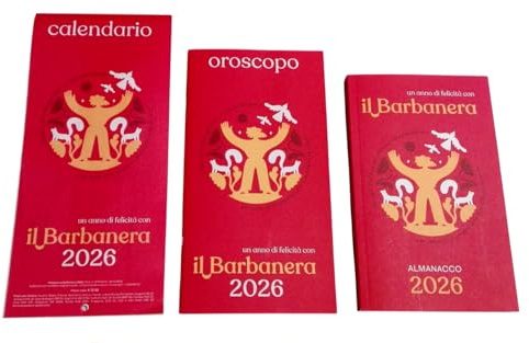 Set tradicional Barbanegra 2026-264° año de publicación compuesto por almanaque + horóscopo + mini calendario de pared 28 x 13 cm + marcador y calendario de bolsillo + bolígrafo