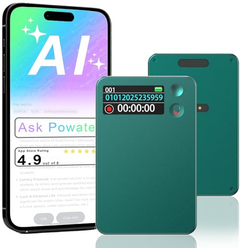 AI röstinspelare med ChatGPT-transkription, 64 GB minne, 112 språkstöd, 30 timmars inspelningstid, mobilappkontroll för föreläsningar, möten, samtal