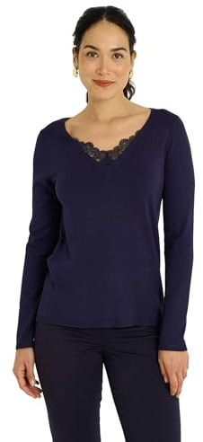 Grain de Malice Pull col V ajouré Femme