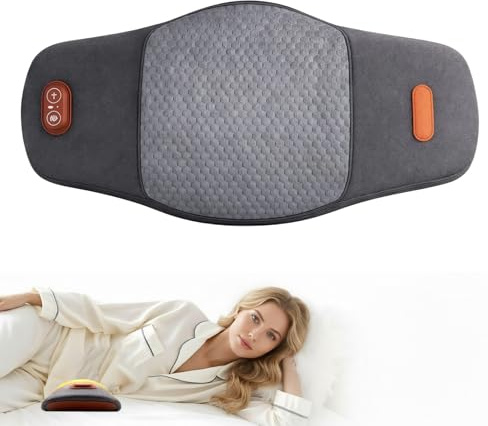 Kensbro Ländryggkudde, 3-i-1 ryggmassageapparat med värme och vibrationsmassage, elektrisk ländryggsmassageapparat med intelligent kontrollbrytare, för kontorsstol, bil, säng & soffa