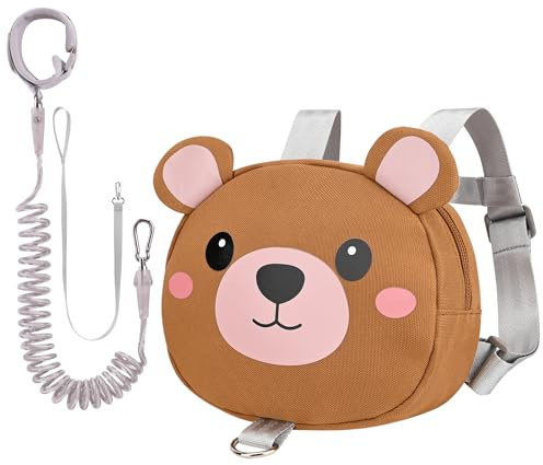 Bebamour Husdjursbarns ryggsäck med säkra tyglar, mini-väska med barnsäkerhetsslinga, bärbar ryggsäck, ryggsäck med pojkar och flickor säkerhetshästar,