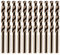 Rennie Tools - Box of 10 x 10mm HSS Gold Cobalt Jobber Drill Bit Set For Stainless Steel, Hard Metals, Aluminium, Cast Iron, Copper. Twist Drill Bit Sets Supplied In A Box. 10mm Drill Bit Set