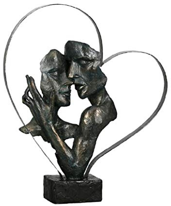 Casablanca Dekorativ skulptur figur Essential – hjärta lycka – antik bronsfärgad – höjd 37 cm