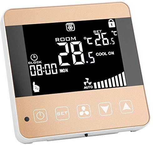 Walfront Touch Wi-Fi Smart Thermostat for Air Conditioner, Dual-Mode Heating & Cooling, LCD Smart Display, Energy Efficient, Smart Home Automation, Remote Control
