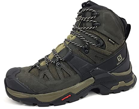 SALOMON Quest 4 GTX High Rise Hiking Boots, Olive Night/Peat/Safari