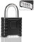 LUNEKUCK Heavy Duty Combination Padlocks Outdoor Waterproof 52mm Large 4 Digit Code Padlock with 8mm Thick 304 Stainless Steel Shackle for Garage, Gate, Warehouse, Home, School, Shed, Fence, Gym