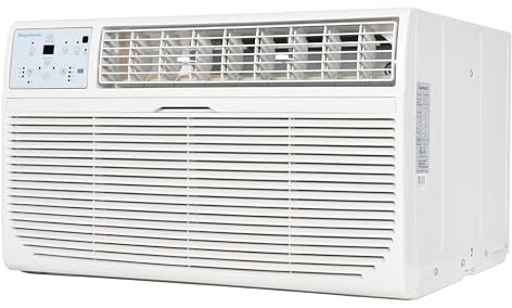 Keystone 14,000 BTU Wall Mounted Air Conditioner with Supplemental Heat and Dehumidifier Function, 230V, Wall AC for Living Room and Large Rooms up to 700 Sq.Ft., Quiet, High Efficiency AC with Remote