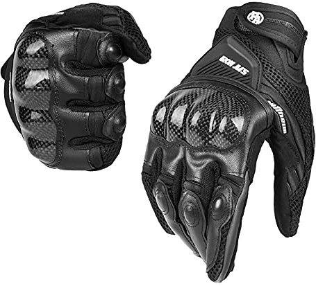 BORLENI Gants Moto Hommes Femmes Respirable Anti-Choc Anti-Glissant Anti-Usure écran Tactile Protection de Sport Gants