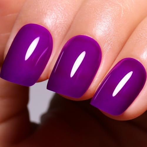 Ozzeal Smalto Semipermanente Unghie Viola, 15ML Viola Scuro Smalti Semipermanenti Per Unghie Manicure D'avviamento All'arte Smalto Gel Unghie UV Soak Off Led UV Gel Nail Polish Per Donne