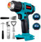 ONEVAN décapeur thermique sans fil, 50-550 °C pistolet thermique électrique pour Makita 18V, écran LCD numérique, pistolet a air chaud avec 5 buses et 2 grattoirs (sans batterie)