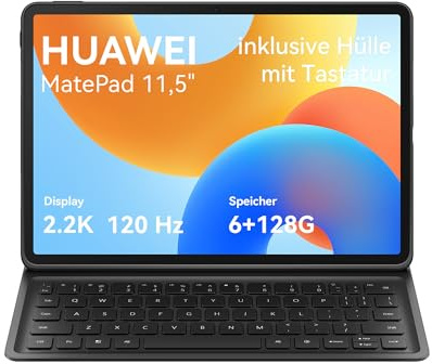 HUAWEI MatePad 11.5+Inbox-Tastatur, Neu, Tablet, 6+128GB, 11,5 Zoll FullView Display, 2.2K Auflösung, Aufladen 22,5 W, Akku mit 7700 mAh, Kamera 13MP, Notes, Bluetooh，Wi-Fi, Space Grau