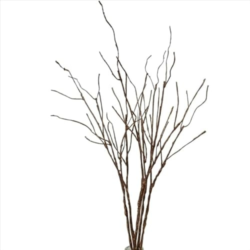 Generic, rami artificiali di salice ricci realistici decorativi, ramoscelli secchi decorativi, 76 cm di bacchette finte pieghevoli in plastica, viti artificiali per piante verdi fai-da-te, piante