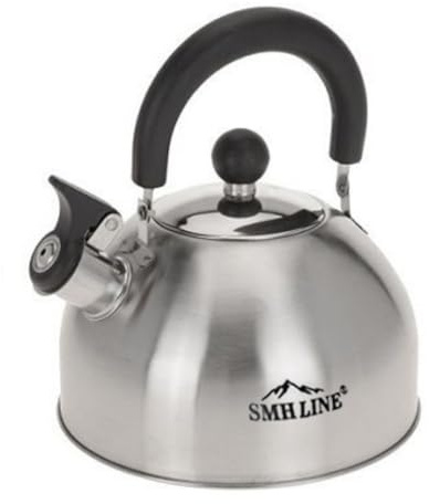 SMHLINE - Hervidor de agua con silbato (2,5 L, inducción, acero inoxidable, función de silbato)