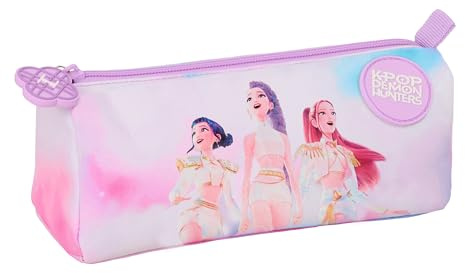 K-Pop Demon Hunters - Artist Trousse avec Fermeture éclair et Compartiment, idéale pour Les Enfants d'âge Scolaire, Confortable et Polyvalente, résistance, 21 x 7 x 8 cm