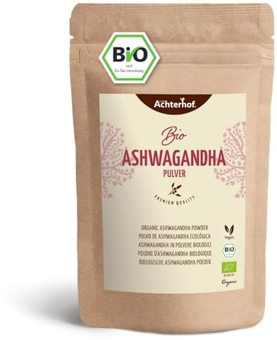 Ashwagandha Pulver BIO (250g) |100% ECHTE Ashwagandhawurzel gemahlen aus Indien | indischer Ginseng | Ayurveda