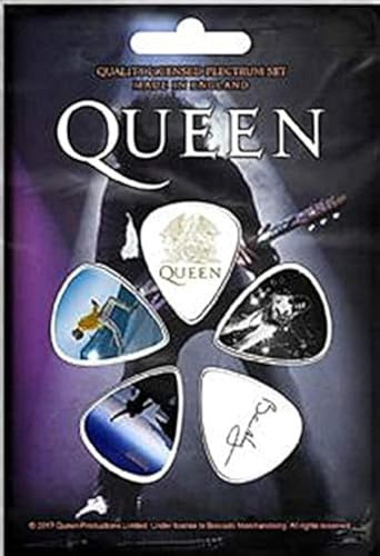 Queen Set Of 5 Guitar Plectrums/Picks (rz)
