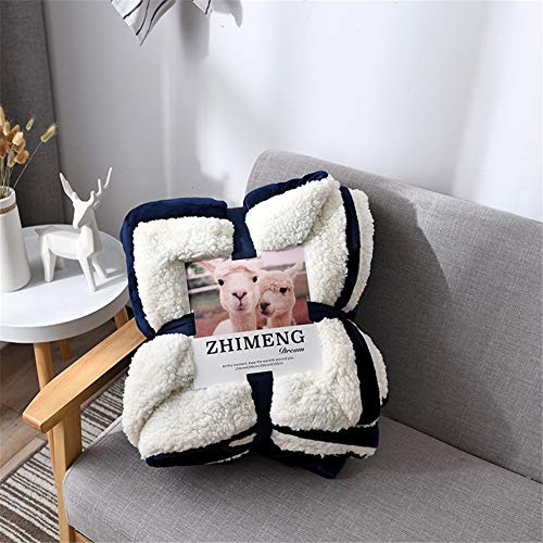 YCDZ Manta De Algodón Puro, Manta De Cachemir De Franela para Ropa De Cama, Microfibra, Manta Cálida Súper Suave Y Esponjosa, Manta De Terciopelo (Azul Zafiro,180 x 200 cm)