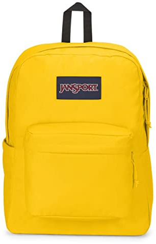 JanSport Superbreak Plus Backpack - Work, Travel, or Laptop Bookbag with Water Bottle Pocket, Lemon, One Size, Superbreak Backpack - Durable, Lightweight Premium Backpack