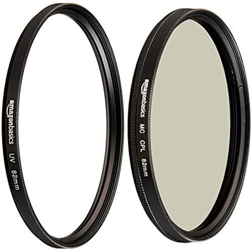 Amazon Basics Filtre de Protection UV + Filtre polarisant Circulaire - 82mm