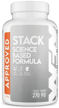 WFN Approved Stack - Multivitamin Komplex - 270 hochdosierte Kapseln - Essentielle Vitamine und Mineralstoffe - Vegan und ohne Zusätze - Produziert & Laborgeprüft in Deutschland