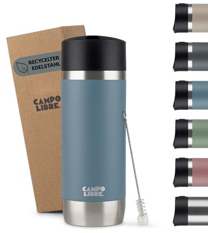 Campo Libre® Anto Travel Mug 350ml – Premium Insulated Coffee Cup to Go with One-Touch Leakproof Lid, Double-Wall Stainless Steel Coffee Mug, Keeps Drinks Hot for 6h