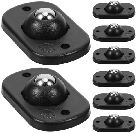 Yardenfun 8 Piezas Ruedas Adhesivas Silenciosas con Rotación para Muebles y Aparatos Mini Ruedas Resistentes para Cajas de Almacenamiento y Proyectos DIY
