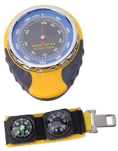 XUMIUZIY Multifunctional Altimeter Barometer Compass, Portable Altitude Temperature Meter 0-5000m for Hiking