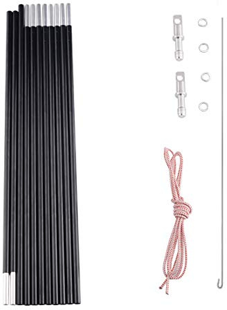 BRILLIANCE4U Tent Poles Replacement 0.33”/8.5mm, Fits Both Female and Male Ends, Lightweight Tent Pole Repair Kit, 7001 Aluminum Alloy Tent Rod, 14ft 7in 1 Pole Pack