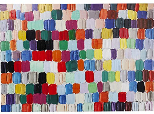 Kare Design Quadro di Olio Colorful Dots, Multicolore, 140X200 cm, Quadretti Colorati, Dipinto a Mano, Stile ottimo, Espressionismo