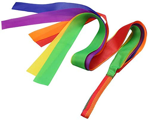 POFET 4pcs Dance Ribbon Gym Rhythmic Art Gymnastic Ballet Streamer Hand Held Kid Toy