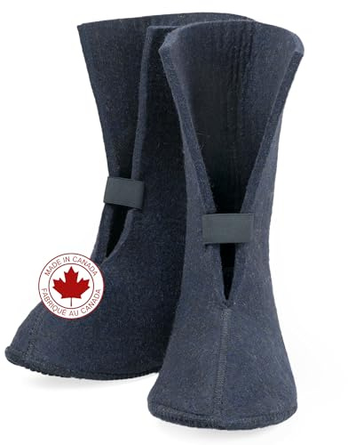 The Felt Store Wool Boot Liners for Men and Women (Unisex), Replacement Felt Liners for Insulating Winter, Hunting, Work, Snow and Rubber Boots, Style 826 BB, Standard Boot (12” high) Size - 13