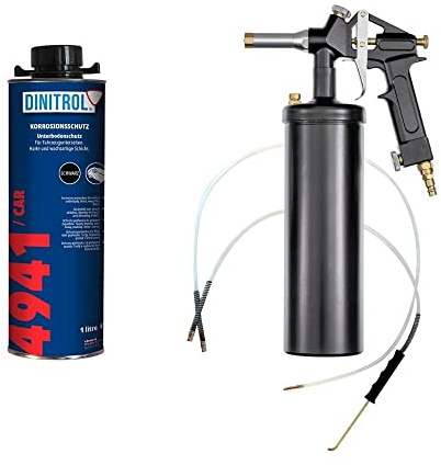Veteranicar Dinitrol Unterbodenschutz 4941 schwarz 1L & Vaupel Druckbecherpistole Set (3000 FGR)