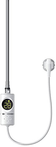 ML-Design Resistenza Elettrica LED 1200W a Immersione Asta di Riscaldamento per Calorifero Radiatore Termosifone con Termostato Controllo della Temperatura Bagno Design Moderno Bianco