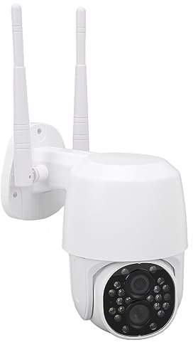Domo de Velocidad de Cámara IP PTZ PoE de 8MP para Exteriores, Seguimiento Automático, Zoom óptico de 18x con Visión Nocturna IR de 165 Pies, Conversación Bidireccional (Enchufe