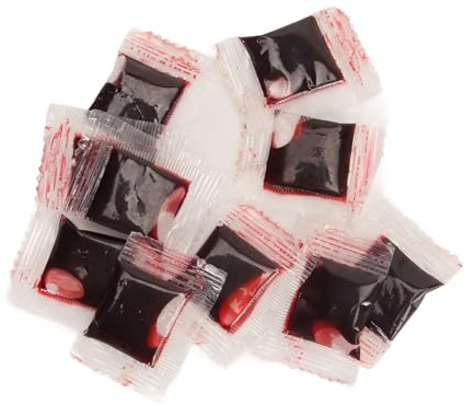 10 Sacchetti 3ml di Sangue Finto di Halloween per Spettacoli Televisivi Che Simulano gli Effetti del Vomito