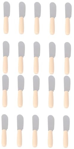 IMIKEYA 20pièces Spatule Acier Avec Poignée Caoutchouc Épandeur De Couteau à Fromage Et Spatule à Gâteau Pour Décoration Pâtissière