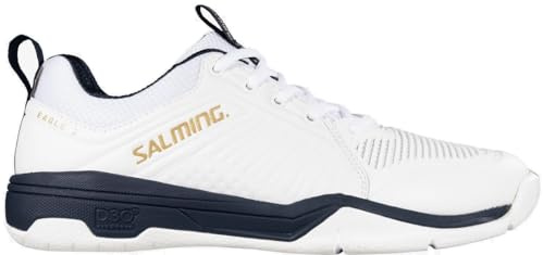 Salming Eagle 2 inomhus handbollskor inomhusskor vit/blå/guld 1234050-0732, Vit, 44 EU