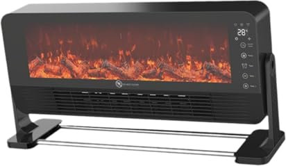 MagiDeal Chauffage de cheminée électrique Cheminée portable Prise UE Protection contre la surchauffe Chauffage efficace Chauffe-table pour bureau