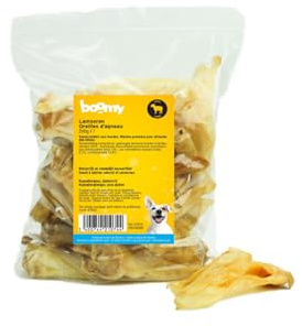 Boomy - Orejas de cordero – Bocadillos 100% naturales para perros – Golosinas hipoalergénicas para perros sensibles - 200g