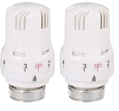 2 teste termostatiche per valvola del radiatore, M30 x 1,5, testa termostato con antigelo e messa a punto, supporta comfort tutto l'anno
