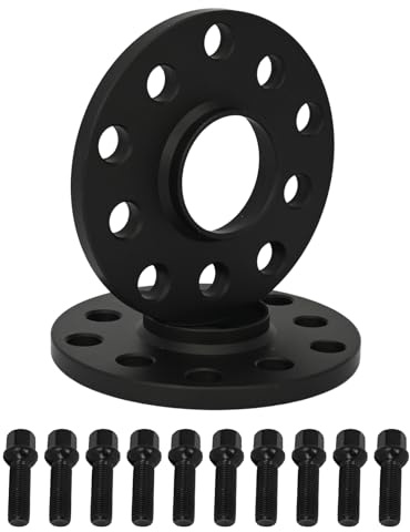 NTLTPYY Wheel Spacers 2x15mm/2x20mm Alloy Hubcentric Wheel Spacers & Bolts 66.6mm 5x112mm For Audi A5