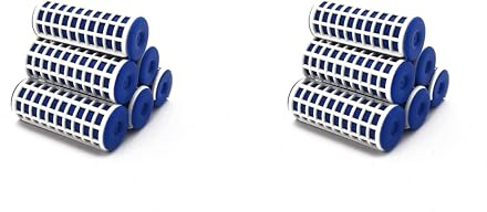 NIKO - Rodillos térmicos de cerámica, rizadores de pelo con calor, herramienta de peinado para peluquería, barbería o uso doméstico, color azul, 28 mm (Paquete de 2)
