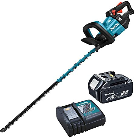 Makita DUH751RT 18V Li-ion LXT Brushless 50cmn Tagliasiepi completo di 1 x 5.0 Ah batteria e caricatore
